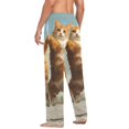 thumbnail image 6 of Jumping Orange Cat Mens Cotton Pajama Pant Sleep and Lounge Bottons with Pockets, 6 of 7