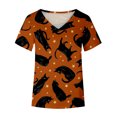 thumbnail image 4 of Tops Para Mujer Salir Tops Moda Casual Verano Con Cuello en V Manga Corta Camiseta Estampada Blusa Odeerbi ODB149040, 4 of 5