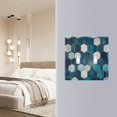 thumbnail image 4 of Yayeee Toggle Light Switch Wall Plate 2-Gang 4.56"x4.48" Decorative Outlet Cover, Dark Blue Hexagon Patterns, 4 of 7