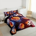 thumbnail image 3 of Homewish Football Soccer Basketball 2pcs Bedding Comforter Set For Teens,Sport Theme Twin Comforter Sets,Ball Game Breathable Bedding Set,Luxury Bedroom Decor,Reversible, 3 of 8