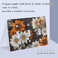 thumbnail image 3 of Yayeee Toggle Light Switch Wall Plate 2-Gang 4.56"x4.48" Decorative Outlet Cover, Black Plaid Floral, 3 of 7