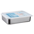 thumbnail image 2 of Neinkie Contenant Alimentaire de Qualité Alimentaire Étanche avec Couvercle Transparent, Isolation, Conservation au Froid, Grande Capacité, Boîte de Congélation en Acier Inoxydable pour Salle à Manger, 2 of 9