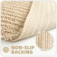 thumbnail image 6 of PABUBE Bathroom Rug, 24"x43" Luxury Chenille Bath Mat, Shag Bath Rugs, Soft and Absorbent, Machine Washable Bathroom mat, Non Slip Bath Rug for Bathroom Floor, Beige, 6 of 10