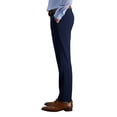 thumbnail image 3 of Haggar Men's Dress Pant Straight Fit Stretch Trousers Super Flex Waistband, Navy, 3 of 5