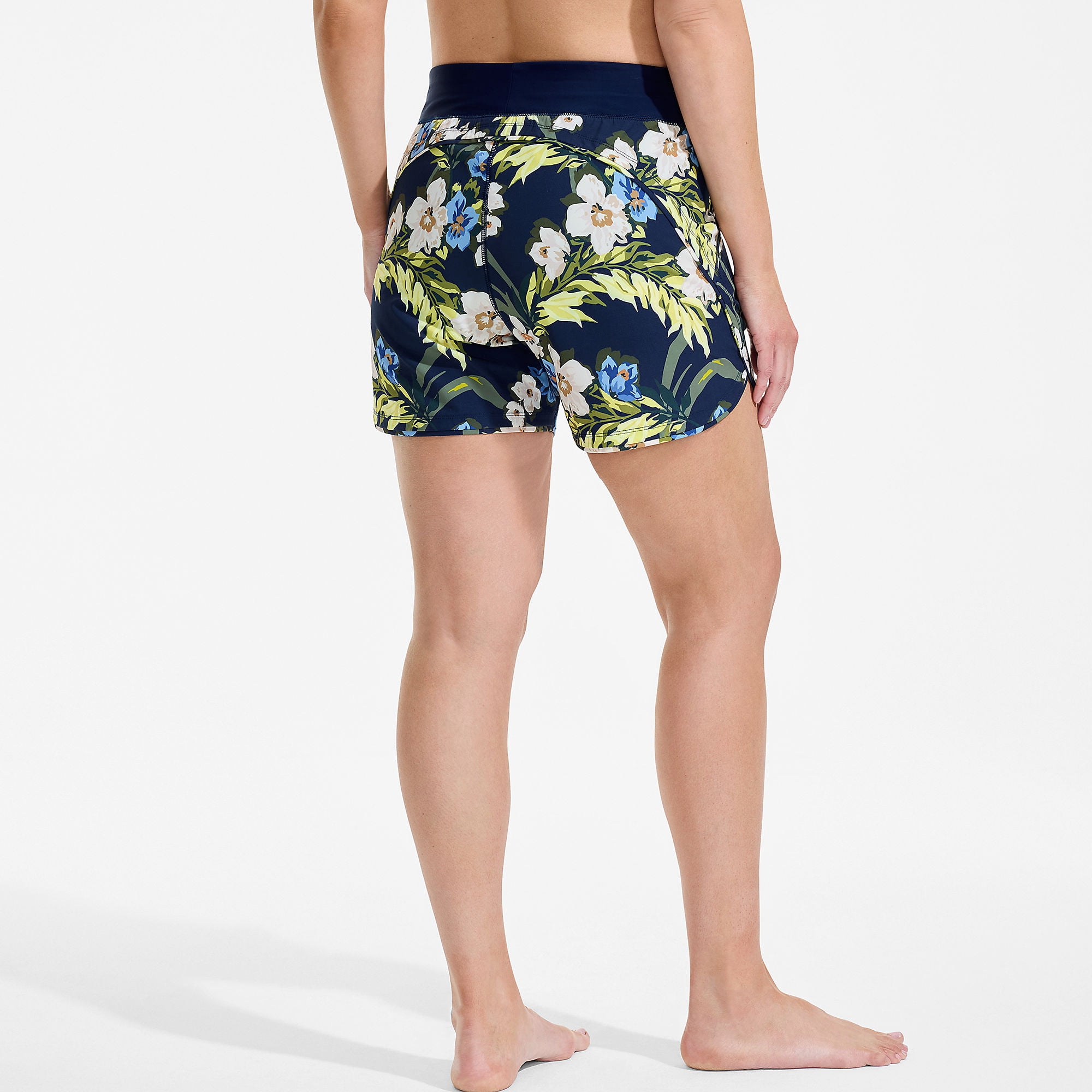 Lands' End Women's Plus Size SunShade UPF 50 5" Board Shorts with Panty