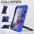 thumbnail image 5 of TECH CIRCLE Case for Samsung Galaxy Tab A7 Lite (8.7") Tablet (SM-T220)- [Built with Screen Protector] Heavy Duty Protection Rugged Case with Kickstand Portable Handle Drop Proof Cover, Blue+Black, 5 of 8