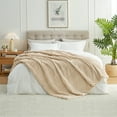 thumbnail image 5 of Amelie Home Striped Faux Fur Throw – Soft Fluffy Blanket for Couch or Bed, 5 of 5