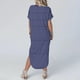 thumbnail image 4 of Vestido de Verano para Mujeres Impreso Manga Corta Cuello de Vuelta, Ocio Y Vestido de Verano Fluido con Mangas, 4 of 6