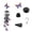 A004- Clear (Butterfly), variant on Outdoor Wind Chimes, Black Wind Chime, Metal Wind Chimes, Wind Chimes for Outside, 39X5 Inch 1Pc Bird Wind Chime with Colorful Butterfly Accents, Metal Tubes and Hanging Hook for