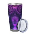 thumbnail image 2 of Bingfone Purple Starry Sky Antelope for 20 Oz Stainless Steel Travel Mug Double Wall Water Coffee Cup for Home,Office, Outdoor Works Great for Ice Drinks and Hot Beverage-Straw Two-piece Set, 2 of 8