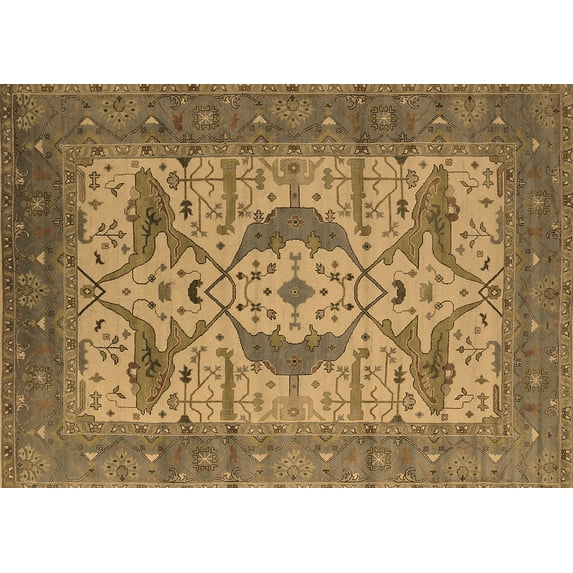 Ahgly Company Indoor Rectangle Oriental Brown Industrial Area Rugs, 6' x 9'