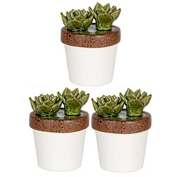 5" Ceramics Plant Decorate-Color:Green,Style:Classic Vintage