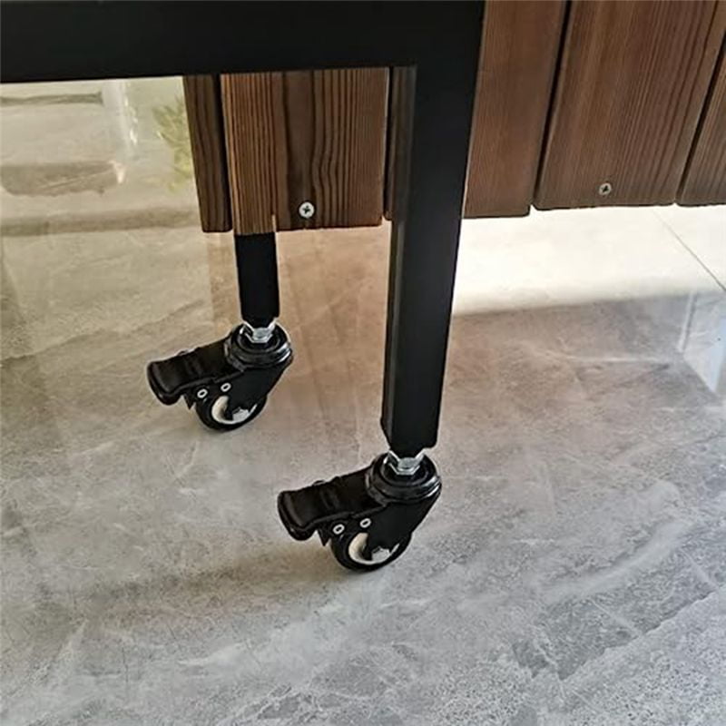 Casters Wheels, Casters Set of 4 Heavy Duty - Threaded Stem Mount (5/16in) Swivel Casters with Brake, for Cart Furniture
