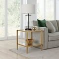thumbnail image 2 of Henn&Hart 20" Brass Metal/Glass Side Table, 2 of 8