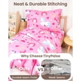 thumbnail image 4 of Beavtaens 4 Piece Toddler Bedding Set, Breathable and Soft Baby Sheet Set, Includes Quilted Comforter, Flat Sheet, Fitted Sheet and Pillowcase for Girls, 4 of 8