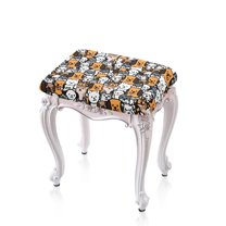 Xoenoiee Cute Cartoon Dog Print Rectangle Stool Cover Bar Stool Covers Rectangle Stretch Vanity Stool Seat Covers Rectangular Soft Polyester Saddle Barstool Cover Protector, 2 Pack
