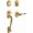 Brass, variant on Baldwin 85327003LENT Estate Bethpage Single Cylinder Handleset For Left Handed Doors - Lifetime Polished Brass