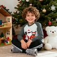 thumbnail image 2 of POPTEM Toddler Boys Christmas Sweatshirt Long Sleeve Snowman Printed Cotton Tops Gray 5T, 2 of 7