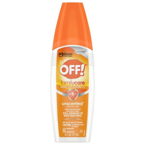 OFF! FamilyCare Mosquito Repellent IV, Unscented, 6 oz, 1 ct, Pack of 3