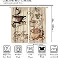 thumbnail image 2 of Coffee Kitchen Curtains,Coffee Theme Rustic Drink Dessert Window Treatments for Bedroom Living Room Café Modern Cute Window Drapes 2 Panels Set,Total Size 42 x 54 Inch, 2 of 6