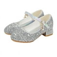 thumbnail image 1 of Crystal Slippers Cinderella Party Wedding Sequined Princess Leather Shoes, 1 of 3