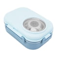 thumbnail image 3 of Bento Lunch Box, Camera Shaped Leakproof Reusable Removable Stainless Steel Compartment 1450ml Bento Containers  For School Brown,Green,Pink,Beige,Yellow,Light Blue, 3 of 8