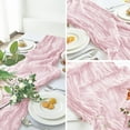 thumbnail image 7 of Cterwk Romantic Cheesecloth Table Runner Long Sheer Table Runner for Wedding Birthday Party, 35" x 70", 7 of 7