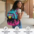 thumbnail image 4 of Aplkyhs Kids Backpack Set 4Pcs Kids Backpack for Girls with Lunch Box Pencil Case and Water Bottle Case Cover Suitable for Elementary Middle School High School Ice Cream Print, 4 of 7