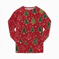 thumbnail image 4 of TOWED22 Girls Boys Christmas Pajamas Set Sleepwear Graphic Pjs Toddler Xmas Funny Graphic Long Sleeve Jammies Kids Holiday Sleepwear,3-4 Y, 4 of 9