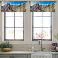 thumbnail image 4 of LALILO Kitchen Curtain Valance Halloween Happy Halloween Rod Pocket Window Curtain 52"x 18" Set of 2, 4 of 7
