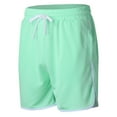 thumbnail image 6 of MRULIC mens shorts Male Summer Sport Splice White Bar Shorts Drawstring Solid Pocket Shorts Quarter Pants Men Casual Shorts Mint Green + 3XL, 6 of 8