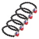 thumbnail image 4 of pulseras bonitas: elegante pulsera con la bandera de Chile, cadena de cuentas para mujer y hombre, joyería de cuentas de vidrio negro para fiestas nacionales y uso diario., 4 of 5