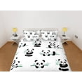 thumbnail image 2 of Panda y bambú funda nórdica niños, juego de cama completo, rey, reina, ropa de cama dormitorio,, 2 of 4
