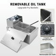 thumbnail image 3 of PRIJESSE 6L 1700W Electric Deep Fryer Commercial Tabletop Restaurant Frying Basket,Silver, 3 of 6