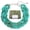 Aqua_Sky, variant on Large Acrylic Cuban Choker Necklace for Women 20 inch in White Gold