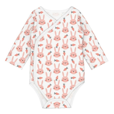 

Tebeau Rabbit Is And Carrots Print Baby Long Sleeve Bodysuit Long Sleeve Onesies Romper For Girls Boys Clothes Baby Onesies-12 Months
