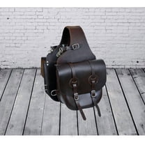 Genuine Leather Western Trail Brown Horse Saddle Bag