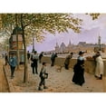 thumbnail image 3 of Beraud, Jean 24x19 Black Modern Framed Museum Art Print Titled - On the Banks of the River Seine, 3 of 5