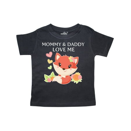 

Inktastic Mommy and Daddy Love Me- little fox Gift Toddler Boy or Toddler Girl T-Shirt
