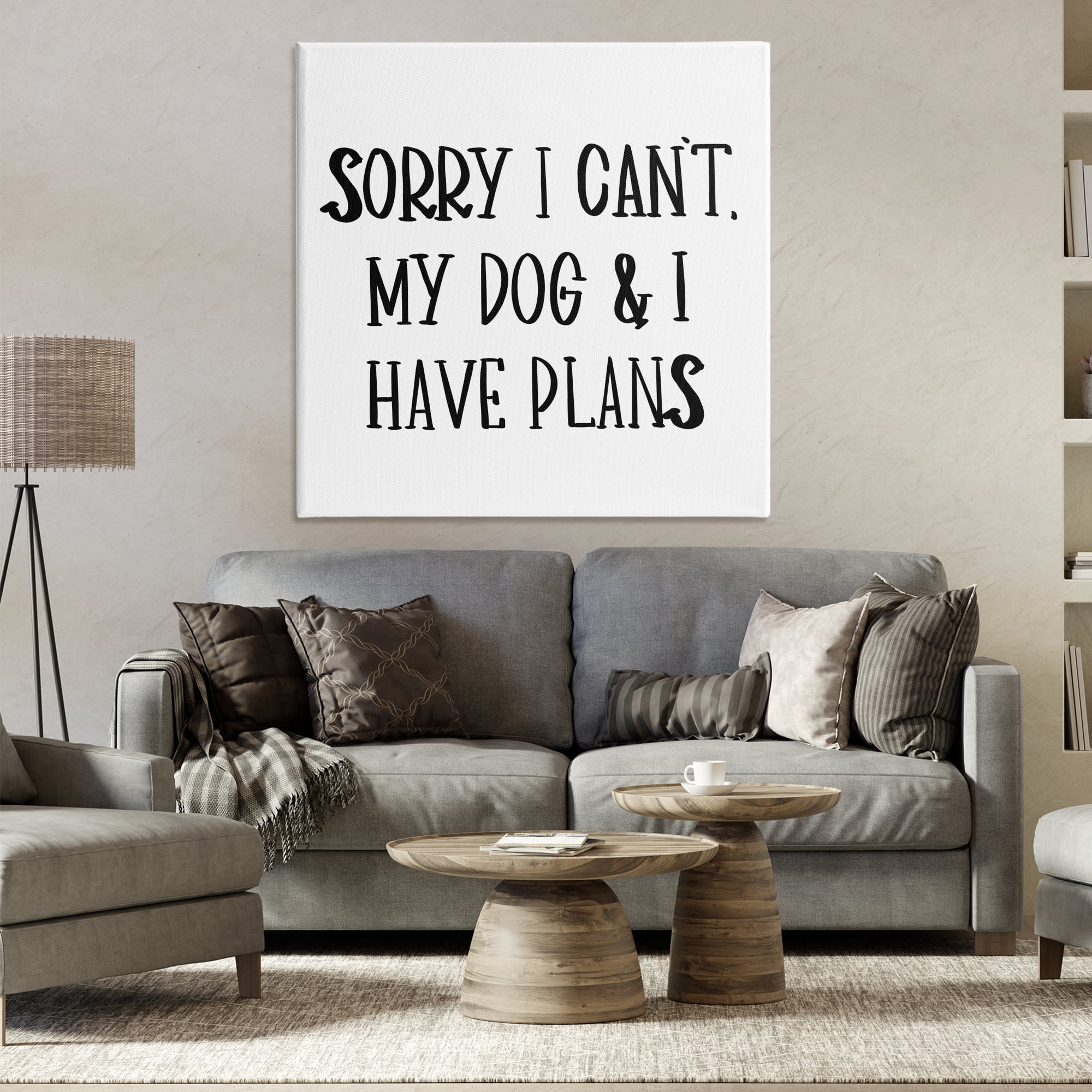 Stupell Industries Plans With Dog Text & Numbers Painting Wrapped Canvas Art Print Wall Art, 36 x 36