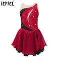 thumbnail image 2 of Vestido de baile lírico de Ballet para niñas, vestido de baile artístico con diamantes de imitación brillantes, disfraz de Leotardos de gimnasia rítmica con volantes, 2 of 5