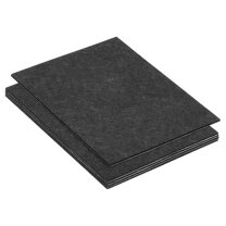 Uxcell 8x6 Inch Lamp Base Felt, 5Pack 2mm Thickness Rectangle Soft Adhesive Non-slip Backed Felt Black