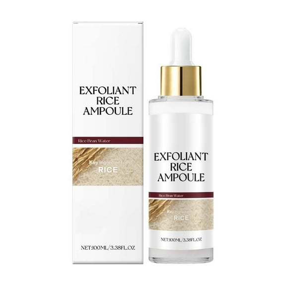 SDJMa Rice Enzyme Exfoliating Ampoule, Gentle Face Peeling Solution, Brightening, Pore Refining, Hydrating Facial Scrub, 100ml (White)