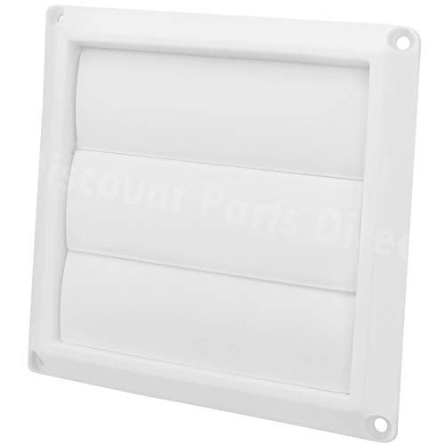 Outdoor Dryer Air Vent Cover Cap 4�� Louvered Cover White