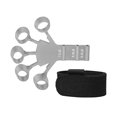 thumbnail image 3 of Finger Stretcher Silicone Hand Grip Strength Trainer Finger Flexion Extension Training Strengther Grey with Adjustable Strap, 3 of 12