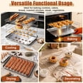 thumbnail image 3 of Vesteel 3-Tier Stainless Steel Cooling Racks, Stackable Baking Cooking Racks for Bread Cookie Cakes, Wire Racks with Folding Legs, Oven & Dishwasher Safe, 16.5’’ x 11.4’’, 3 of 8