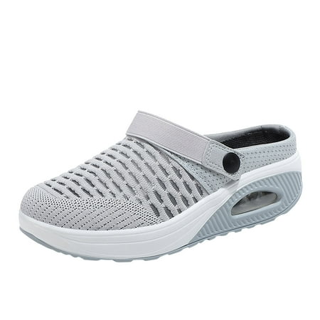 Ladies Fashion Mesh Breathable Sneaker Heels for Women Lightweight Thick Bottom Air Womens Sneaker Cushion Casual Sports Shoes