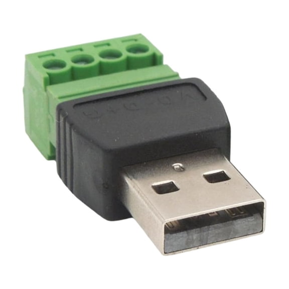 USB 2.0 A Male Screw Terminals Breakouts Board Adapter No Soldering Required with Screw Connection 4Pin Connectors