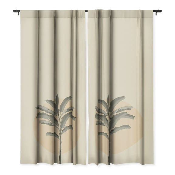 Society6 Iveta Abolina Sunrise Tan Single Panel Room Darkening Window Curtain 50" x 84"