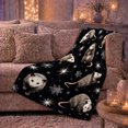 thumbnail image 6 of Opossums among Stars and Snowflakes, Whimsical Wildlife Style for Opossum Lovers, Nocturnal Animal Pattern and Birthday Gift, Cozy Flannel Blanket for Cabin and Bedroom, Home Decor, 6 of 9